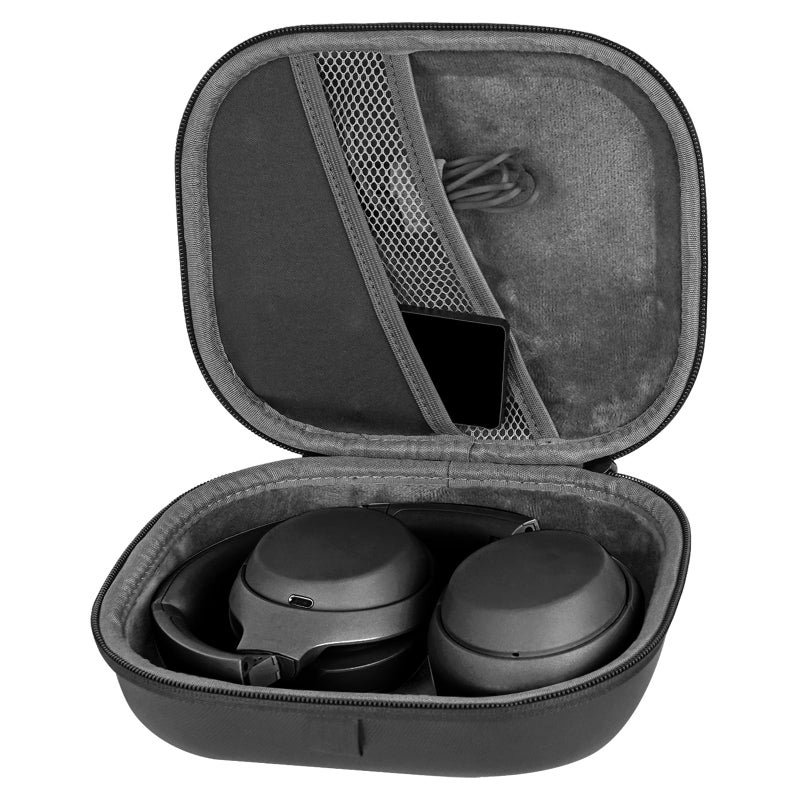 Linkidea Headphones Carrying Case Compatible with Sony WH-1000XM6, WH-1000XM4, WH1000XM3, WH-XB900N, MDR-1000X, Protective Hard Shell Travel Bag with Cable, Charger Storage (Black) - Image 2